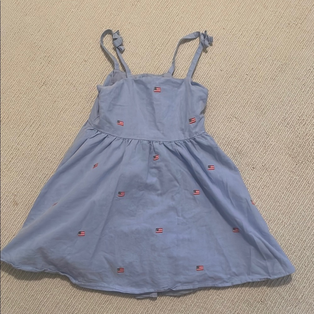 4th of July Janie & Jack Dress with Embroidered Flags
